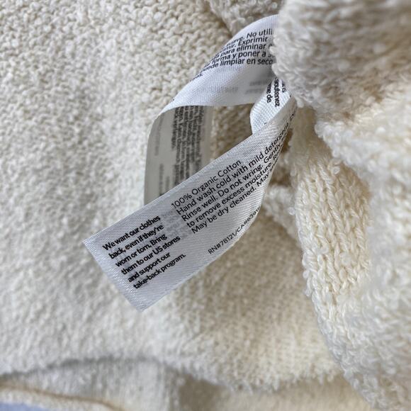 EILEEN FISHER Sweater S Organic Cotton Boucle Boxy Cardigan Button Up Off White - Picture 9 of 12